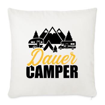 Camping - Sofakissenbezug 45 x 45 cm - Naturweiß  - Vorne