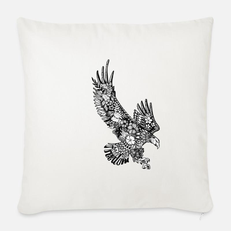 Freedom Eagle - Sofa pillowcase 17,3'' x 17,3'' (45 x 45 cm) - natural white