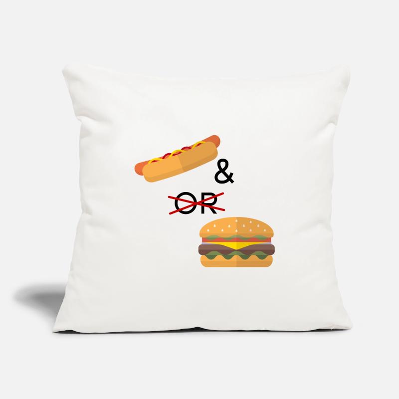Hotdog oder Burger Sofakissenbezug 45 x 45 cm