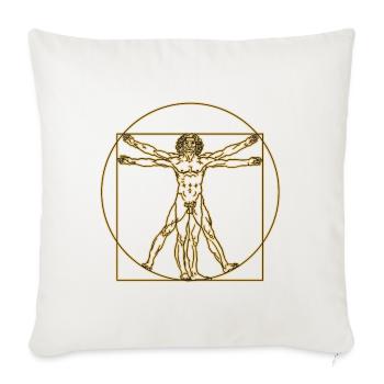 HOMME VITRUVIOUS - Housse de coussin décorative 45 x 45 cm - blanc nature - Devant