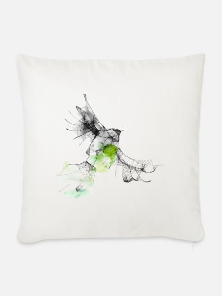 bird - Sofa pillowcase 17,3'' x 17,3'' (45 x 45 cm) - natural white