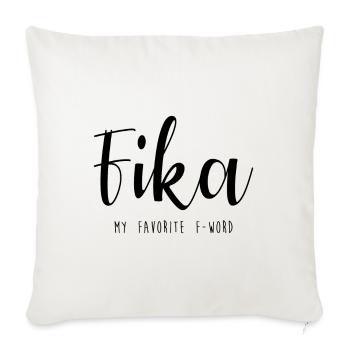 Fika Mon F-Word préféré - Housse de coussin décorative 45 x 45 cm - blanc nature - Devant