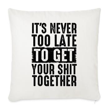 Positive Inspiration Men Women Funny Motivation - Sofa pillowcase 17,3'' x 17,3'' (45 x 45 cm) - natural white - Front