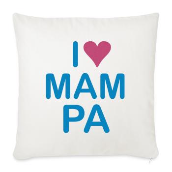 I love MAMPA - Sofa pillowcase 17,3'' x 17,3'' (45 x 45 cm) - natural white - Front