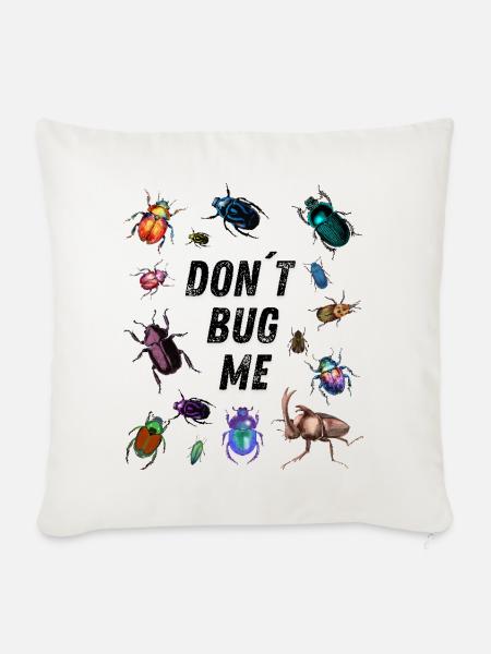Don´t bug me - Käferliebe - Sofakissenbezug 45 x 45 cm - Naturweiß