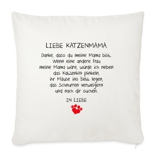 Liebe Katzenmama - Sofakissenbezug 45 x 45 cm
