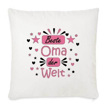 Beste Oma der Welt - Sofakissenbezug 45 x 45 cm - Naturweiß  - Vorne