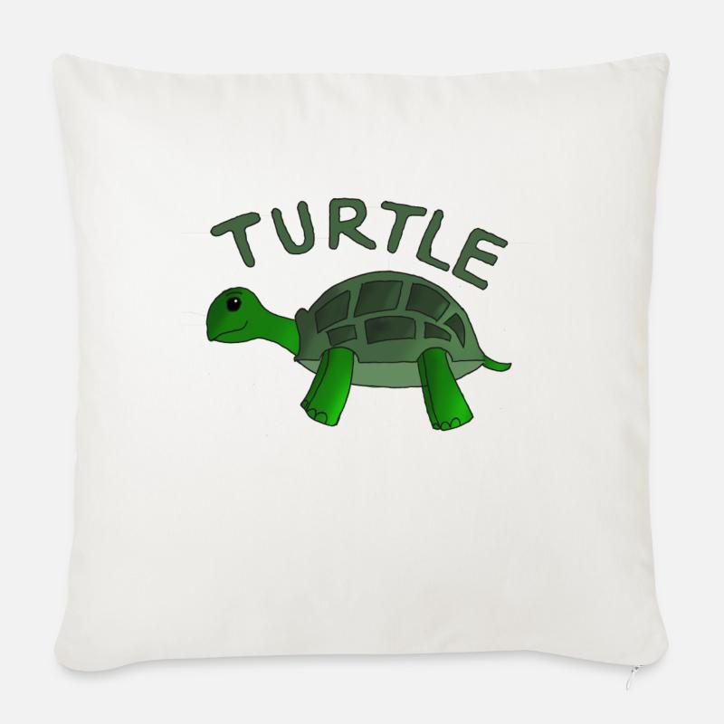 Turtle - Sofakissenbezug 45 x 45 cm - Naturweiß 