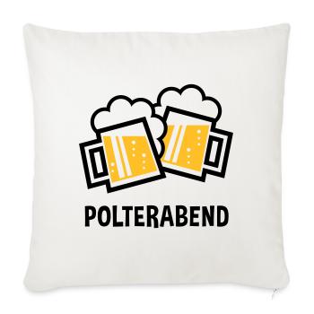 Polterabend (JGA Bier Bayrische Bierkrüge / 2C) - Sofakissenbezug 45 x 45 cm - Naturweiß  - Vorne