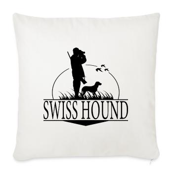 SWISS HOUND Hunting Dog Breed Hunter Hunting Dog Wilsigns - Sofa pillowcase 17,3'' x 17,3'' (45 x 45 cm) - natural white - Front