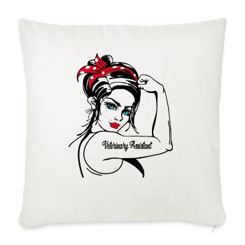 Tierarzthelferin Rosie The Riveter - Sofakissenbezug 45 x 45 cm - Naturweiß  - Vorne