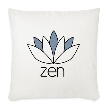 ZEN - Housse de coussin décorative 45 x 45 cm - blanc nature - Devant