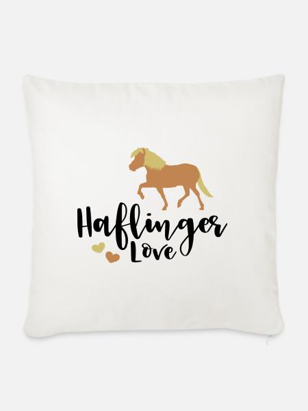 Haflinger Love - Sofakissenbezug 45 x 45 cm - Naturweiß