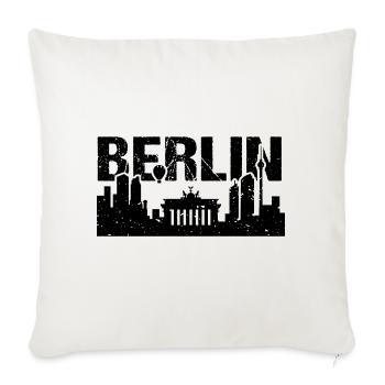 Berlin Skyline Vintage Capital Berlin - Sofa pillowcase 17,3'' x 17,3'' (45 x 45 cm) - natural white - Front