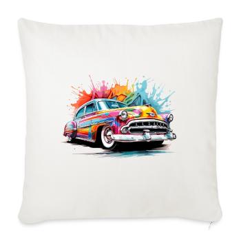 colorful classic car - Sofa pillowcase 17,3'' x 17,3'' (45 x 45 cm) - natural white - Front