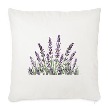 Tiges de lavande Lavande - Housse de coussin décorative 45 x 45 cm - blanc nature - Devant