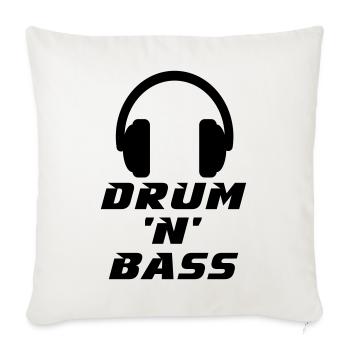 Drum 'n' Bass Music - Sofa pillowcase 17,3'' x 17,3'' (45 x 45 cm) - natural white - Front