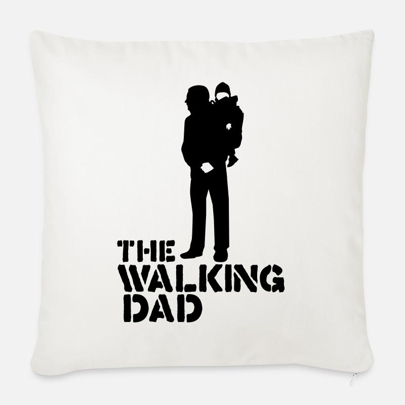 the walking dad - Sofakissenbezug 45 x 45 cm - Naturweiß