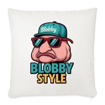 T-shirt de dessins animés Blobby style - Housse de coussin décorative 45 x 45 cm - blanc nature - Devant