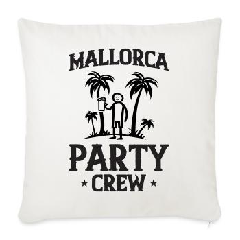 Mallorca Party Crew - Housse de coussin décorative 45 x 45 cm - blanc nature - Devant