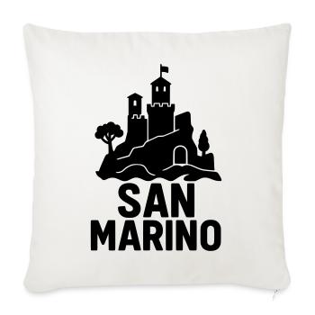 San Marino Italy Silhouette - Sofa pillowcase 17,3'' x 17,3'' (45 x 45 cm) - natural white - Front