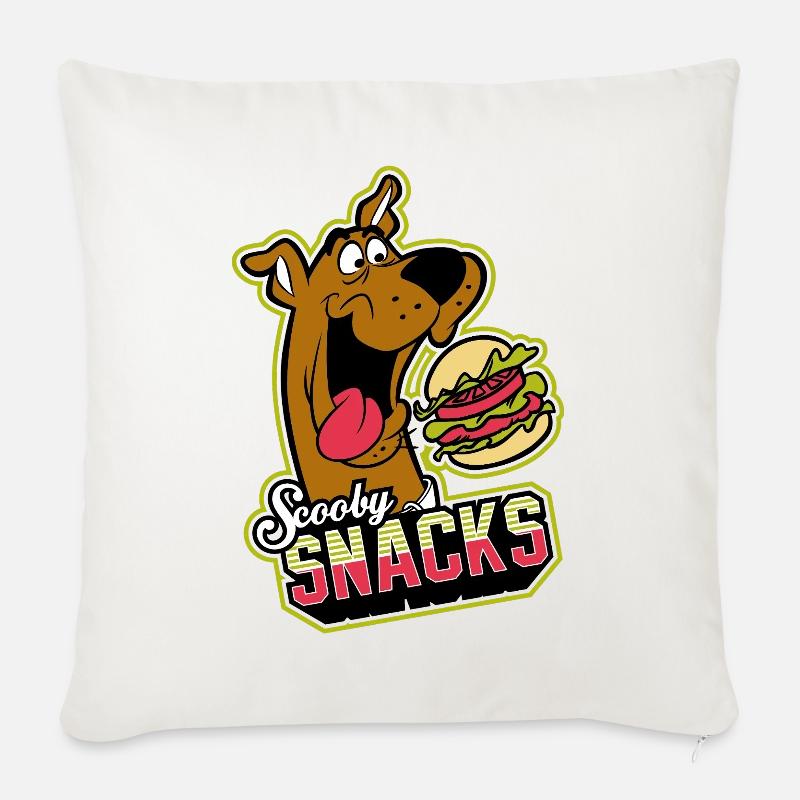 Scooby-Doo Scooby Snacks With Burger - Sofa pillowcase 17,3'' x 17,3'' (45 x 45 cm) - natural white