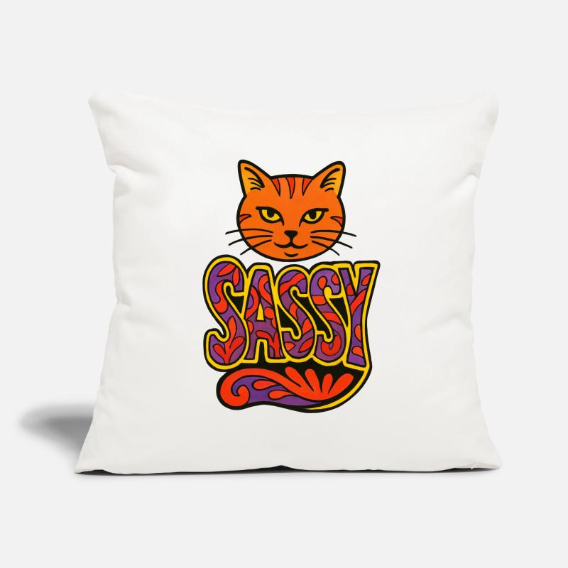Sassy Cat Psychedelic Script Sofa pillowcase 17,3'' x 17,3'' (45 x 45 cm)