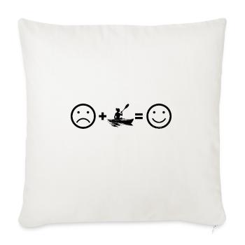 Kayak Canoë Kayak Femme Kayak Homme - Housse de coussin décorative 45 x 45 cm - blanc nature - Devant