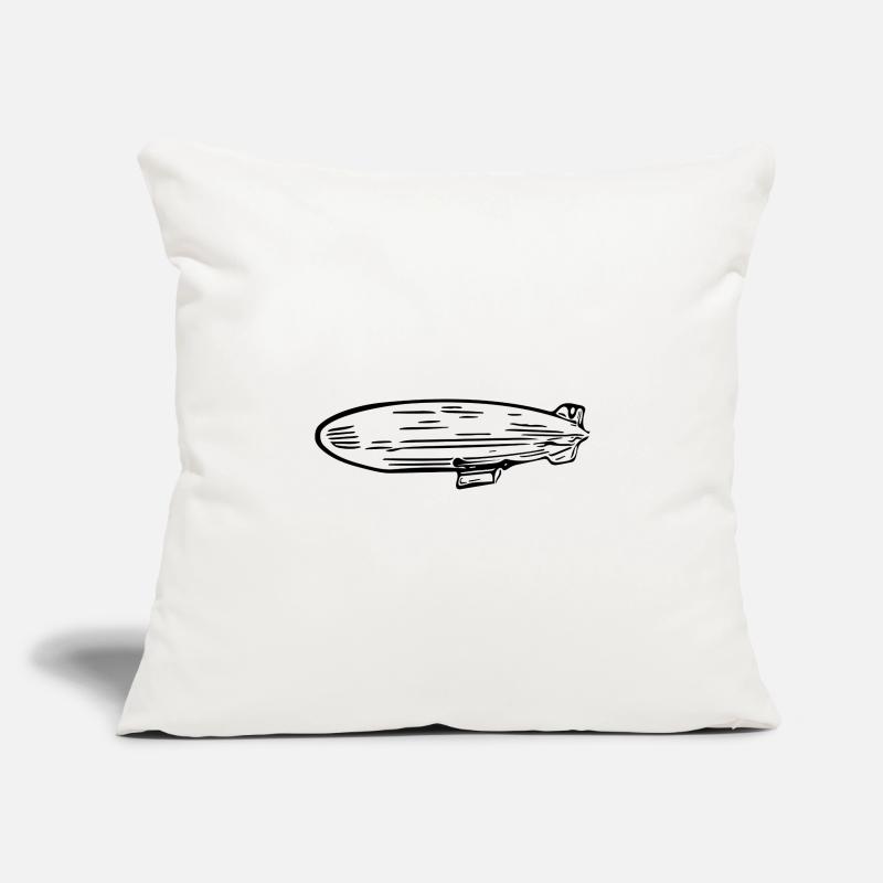 Conception de ventilateur de dirigeable Zeppelin Housse de coussin décorative 45 x 45 cm