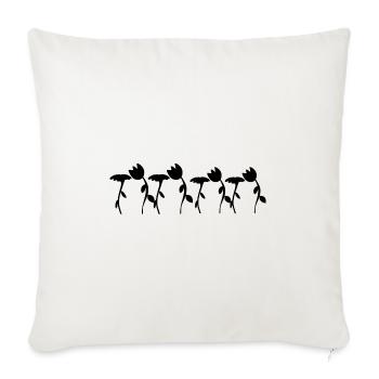 Flower symbol blossom shape eight flowers - Sofa pillowcase 17,3'' x 17,3'' (45 x 45 cm) - natural white - Front