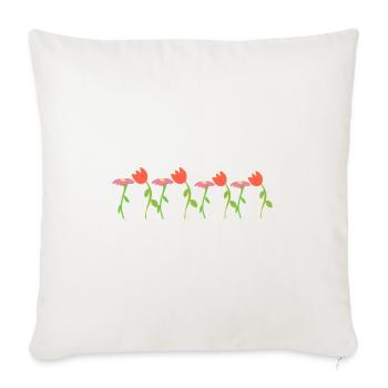 Flower Symbol Blossom Eight Flowers Shape - Sofa pillowcase 17,3'' x 17,3'' (45 x 45 cm) - natural white - Front
