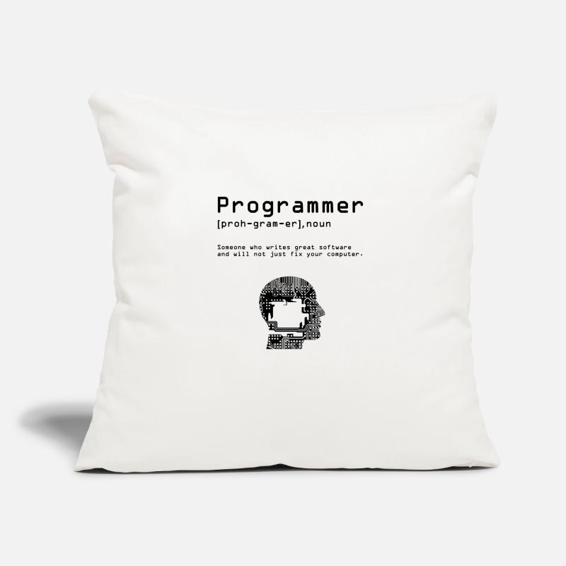 Programmer Shirt Nerd Computer Science Computer Idea Sofa pillowcase 17,3'' x 17,3'' (45 x 45 cm)
