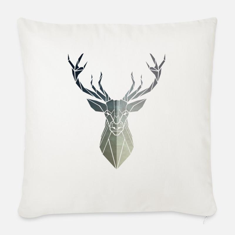 Deer - Sofakissenbezug 45 x 45 cm - Naturweiß 