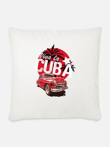 Viva la Cuba - Sofakissenbezug 45 x 45 cm - Naturweiß