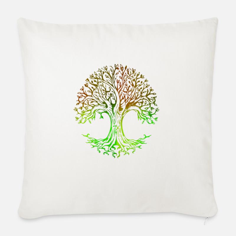 Tree is Life - Sofakissenbezug 45 x 45 cm - Naturweiß 