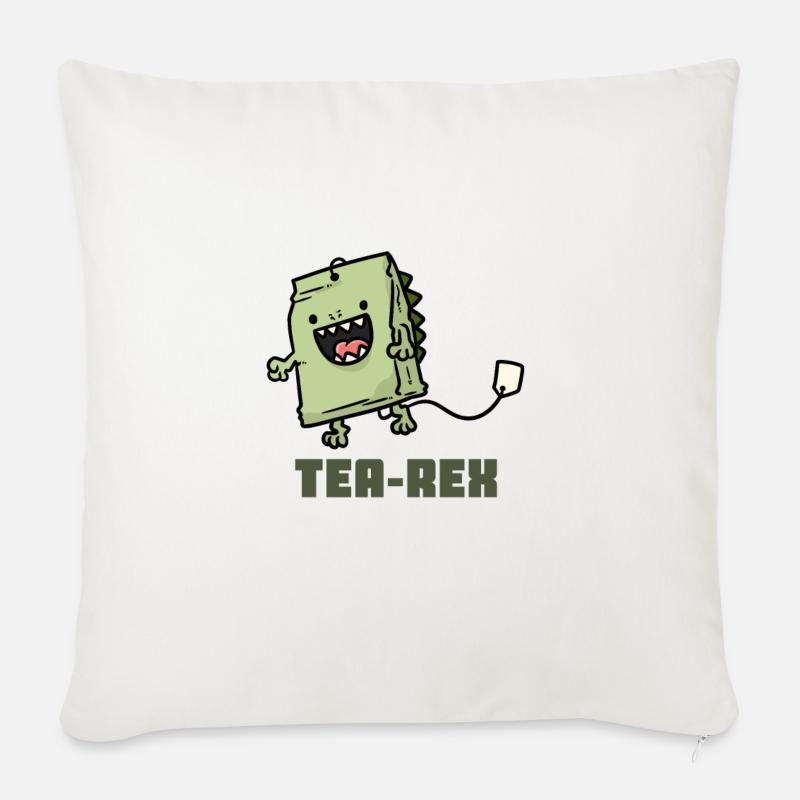 Tea Rex Tee-Rex - Sofakissenbezug 45 x 45 cm - Naturweiß