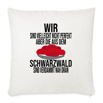 Bollenhut Schwarzwald - Sofakissenbezug 45 x 45 cm - Naturweiß  - Vorne