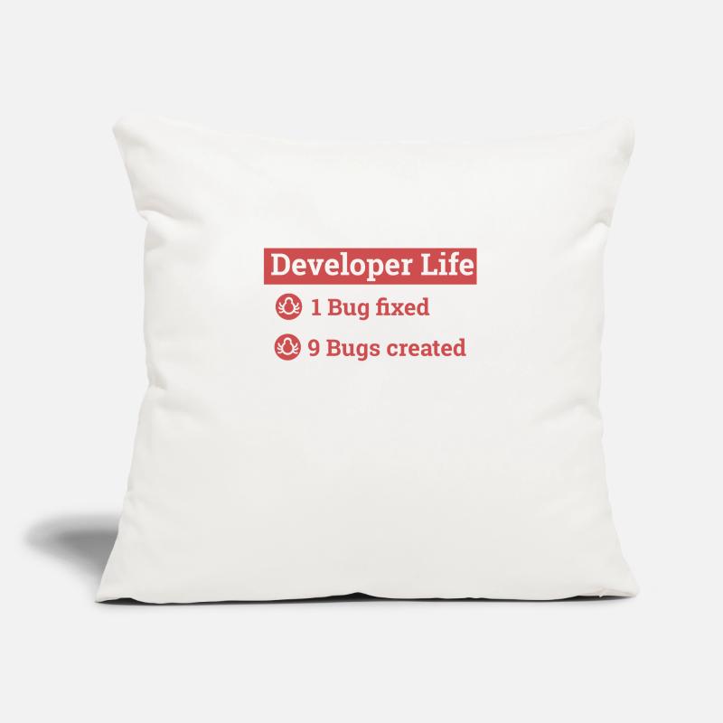 "Developer life" | Programmer, Programmierer Sofakissenbezug 45 x 45 cm