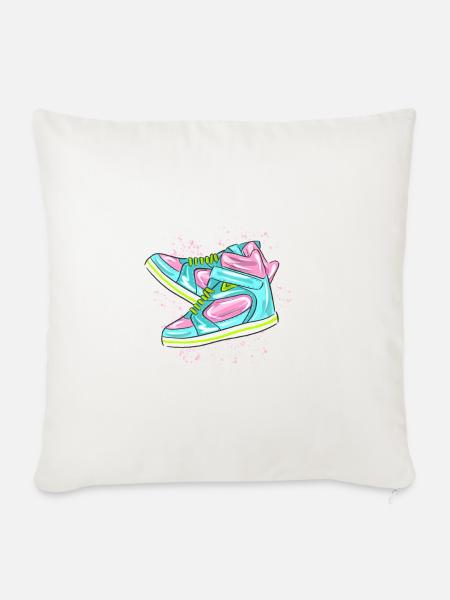 Sneakers - Sofakissenbezug 45 x 45 cm - Naturweiß