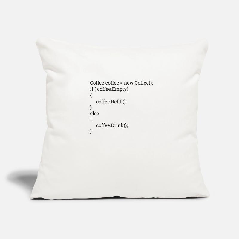 "Coffee and Code" | Programmers, programmers Sofa pillowcase 17,3'' x 17,3'' (45 x 45 cm)
