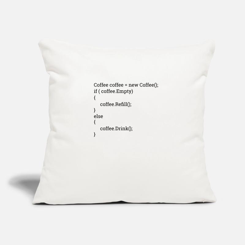 "Coffee and Code" | Programmierer, Programmer Sofakissenbezug 45 x 45 cm