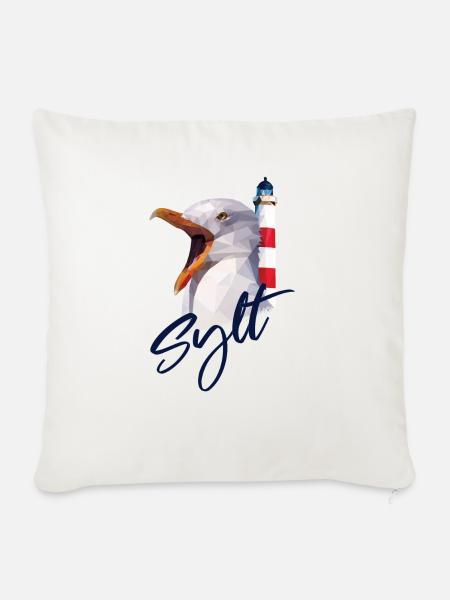 Sylt Westerland Nordsee Insel Geschenk - Sofakissenbezug 45 x 45 cm - Naturweiß