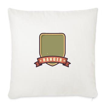 Ranger-Abzeichen - Sofakissenbezug 45 x 45 cm - Naturweiß  - Vorne