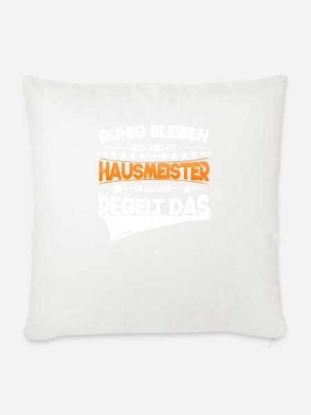 Hausmeister Handwerker Handwerk Geschenk Herren - Sofakissenbezug 45 x 45 cm - Naturweiß
