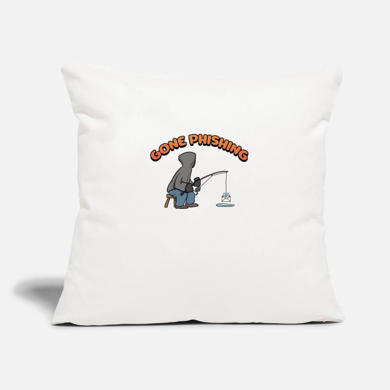 Gone Phishing Hacking Computer Hacker Gift Housse de coussin décorative 45 x 45 cm