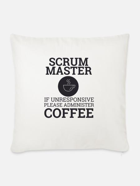 "Scrum Master" | Scrum Master - Sofakissenbezug 45 x 45 cm - Naturweiß 