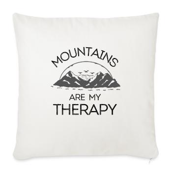 Les montagnes sont ma thérapie - Housse de coussin décorative 45 x 45 cm - blanc nature - Devant