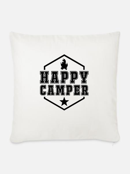 Camping - Sofakissenbezug 45 x 45 cm - Naturweiß