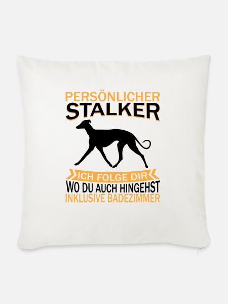 Galgo Spanischer Windhund Galga Espanol - Sofakissenbezug 45 x 45 cm - Naturweiß