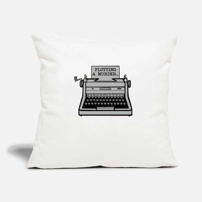 Plotting A Murder Typewriter Author Writer Book Sofa pillowcase 17,3'' x 17,3'' (45 x 45 cm)